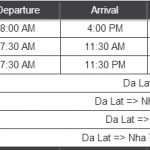 Bus Schedule from Da Lat