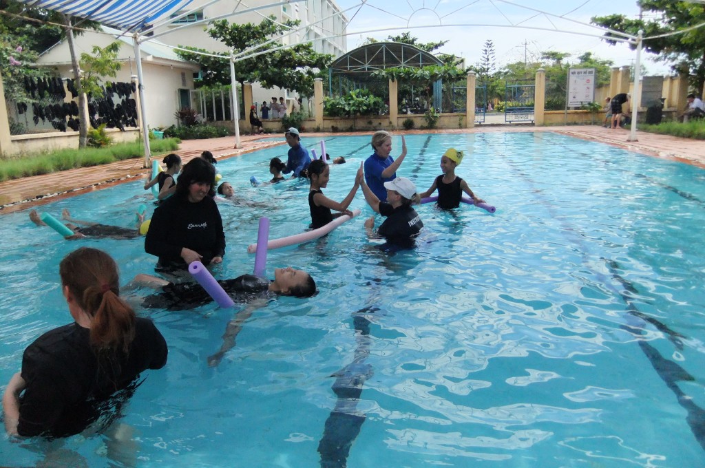 7. Learn how to swim at Swim Vietnam's pool